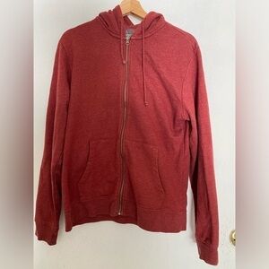 MEDIUM RED THREADS 4 THOUGHT ZIP UP HOODIE
